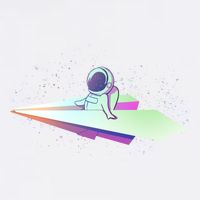 Astronaut Paper Plane Garment-Dyed Sweatshirt