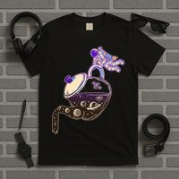 Astronaut Pouring Galaxy Coffee Coffee T-Shirt
