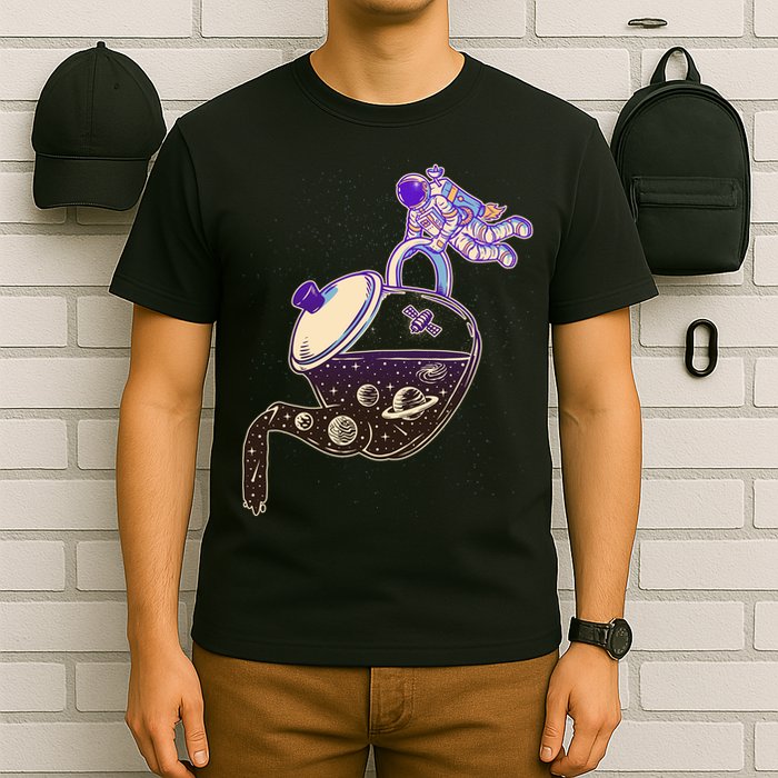 Astronaut Pouring Galaxy Coffee Coffee T-Shirt