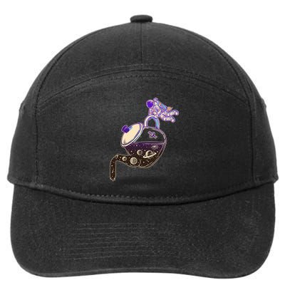 Astronaut Pouring Galaxy Coffee Coffee 7-Panel Snapback Hat