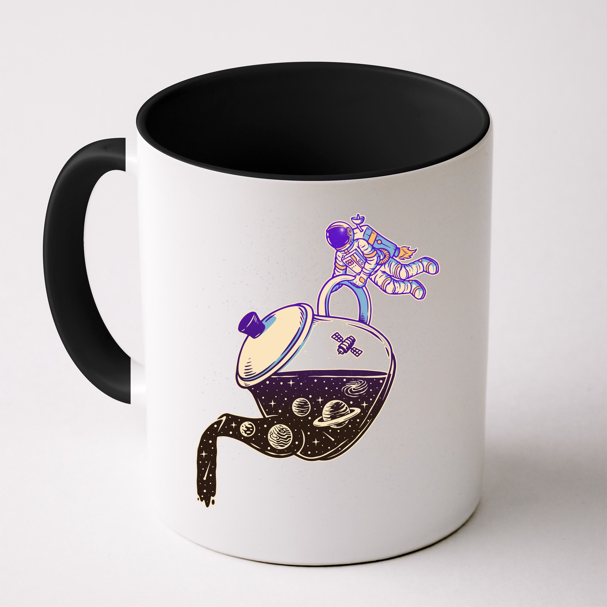 Astronaut Pouring Galaxy Coffee Coffee Mug