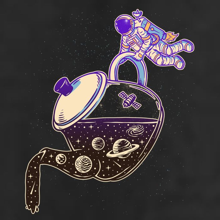 Astronaut Pouring Galaxy Coffee Coffee 11oz C Handle Ceramic Mug