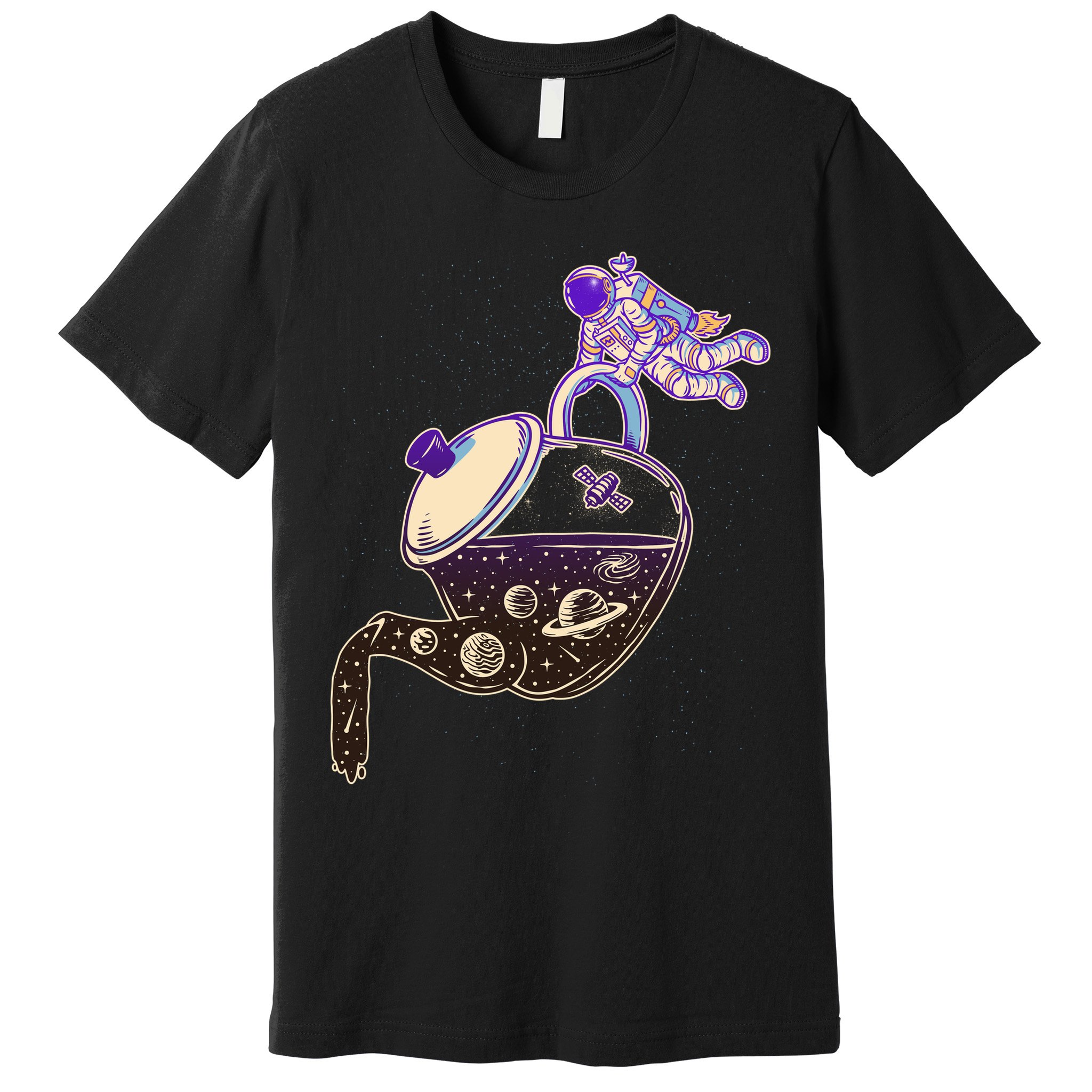 Astronaut Pouring Galaxy Coffee Coffee Premium T-Shirt
