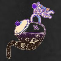Astronaut Pouring Galaxy Coffee Coffee Trucker Hat