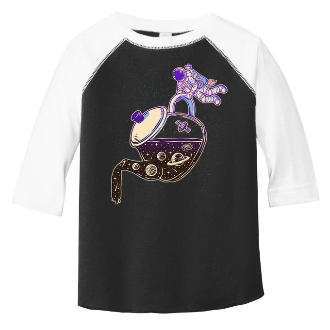 Astronaut Pouring Galaxy Coffee Coffee Toddler Fine Jersey T-Shirt