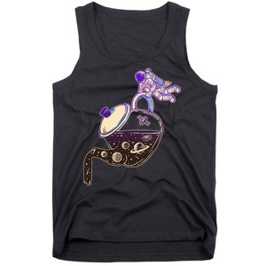 Astronaut Pouring Galaxy Coffee Coffee Tank Top