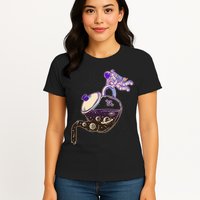 Astronaut Pouring Galaxy Coffee Coffee Womens T-Shirt