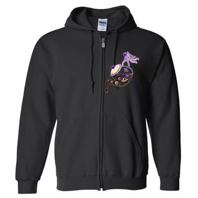 Astronaut Pouring Galaxy Coffee Coffee Full Zip Hoodie