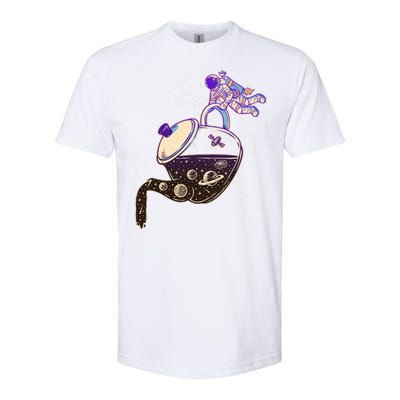 Astronaut Pouring Galaxy Coffee Coffee Softstyle CVC T-Shirt