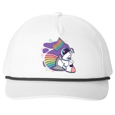 Astronaut Pride Cartoon Snapback Five-Panel Rope Hat