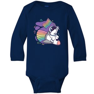 Astronaut Pride Cartoon Baby Long Sleeve Bodysuit