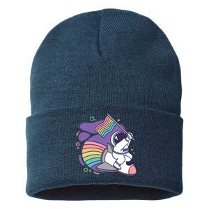 Astronaut Pride Cartoon Sustainable Knit Beanie