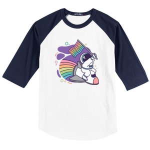 Astronaut Pride Cartoon Baseball Sleeve Shirt