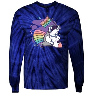 Astronaut Pride Cartoon Tie-Dye Long Sleeve Shirt