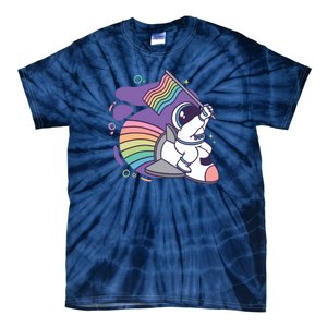 Astronaut Pride Cartoon Tie-Dye T-Shirt