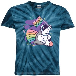 Astronaut Pride Cartoon Kids Tie-Dye T-Shirt