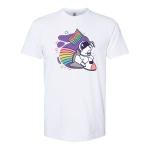 Astronaut Pride Cartoon Softstyle CVC T-Shirt