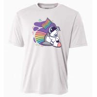 Astronaut Pride Cartoon Cooling Performance Crew T-Shirt