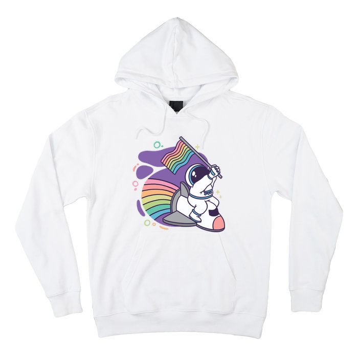 Astronaut Pride Cartoon Hoodie