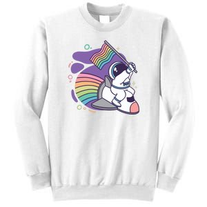 Astronaut Pride Cartoon Sweatshirt