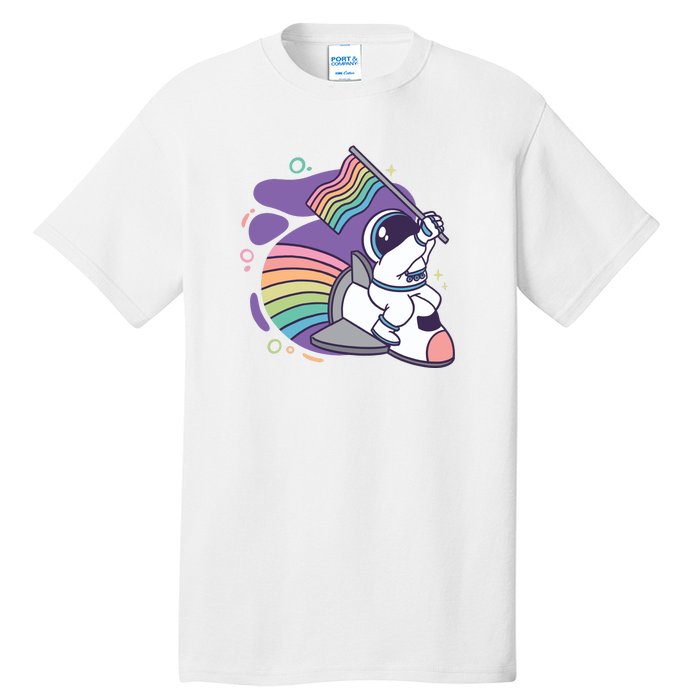 Astronaut Pride Cartoon Tall T-Shirt