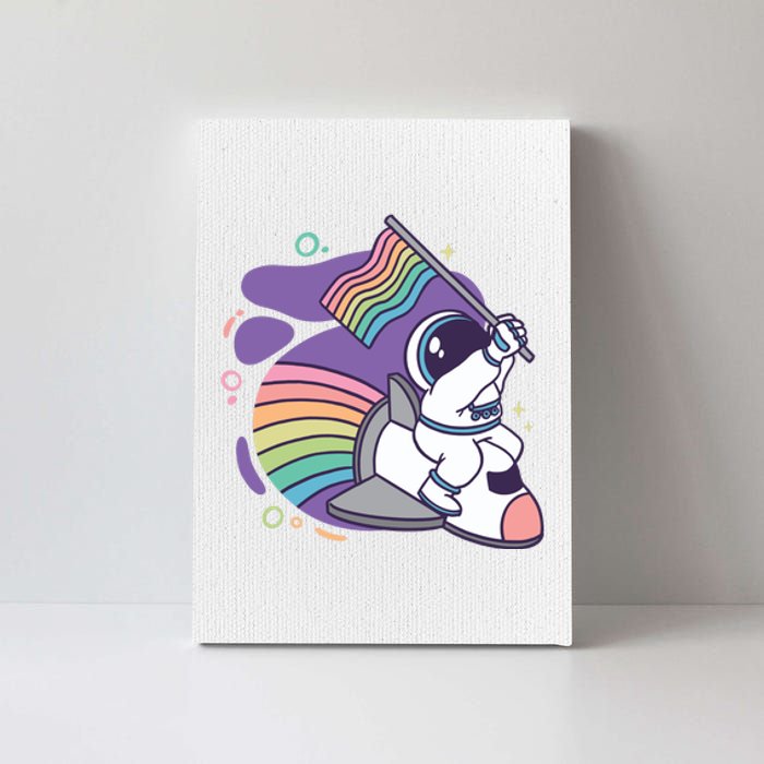 Astronaut Pride Cartoon Canvas