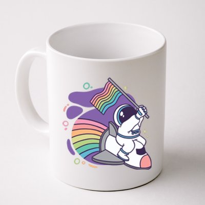 Astronaut Pride Cartoon Coffee Mug