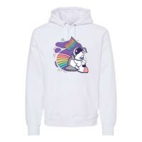 Astronaut Pride Cartoon Premium Hoodie