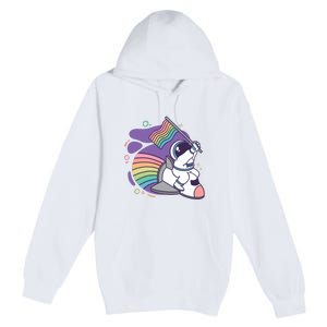 Astronaut Pride Cartoon Premium Pullover Hoodie