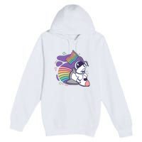 Astronaut Pride Cartoon Premium Pullover Hoodie