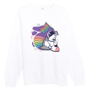 Astronaut Pride Cartoon Premium Crewneck Sweatshirt