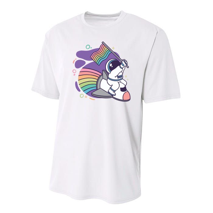 Astronaut Pride Cartoon Performance Sprint T-Shirt