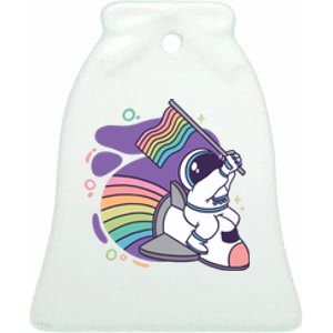 Astronaut Pride Cartoon Ceramic Bell Ornament