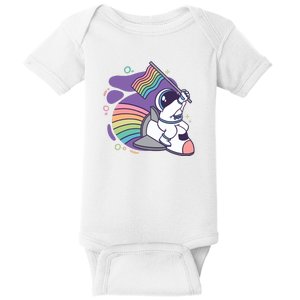 Astronaut Pride Cartoon Baby Bodysuit