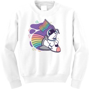 Astronaut Pride Cartoon Kids Sweatshirt