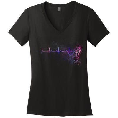 Astronaut Pulse Women's V-Neck T-Shirt