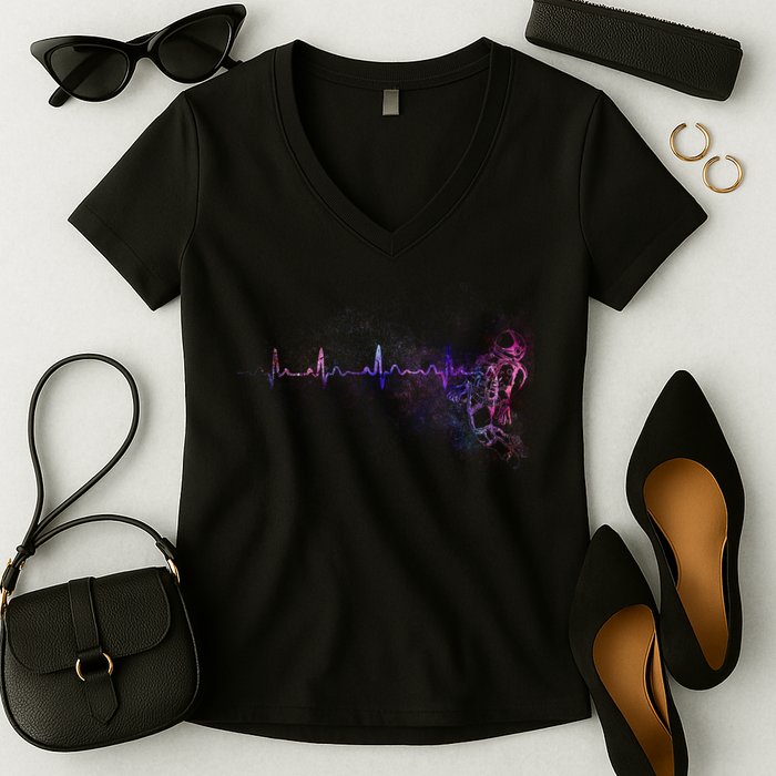 Astronaut Pulse Women's V-Neck T-Shirt