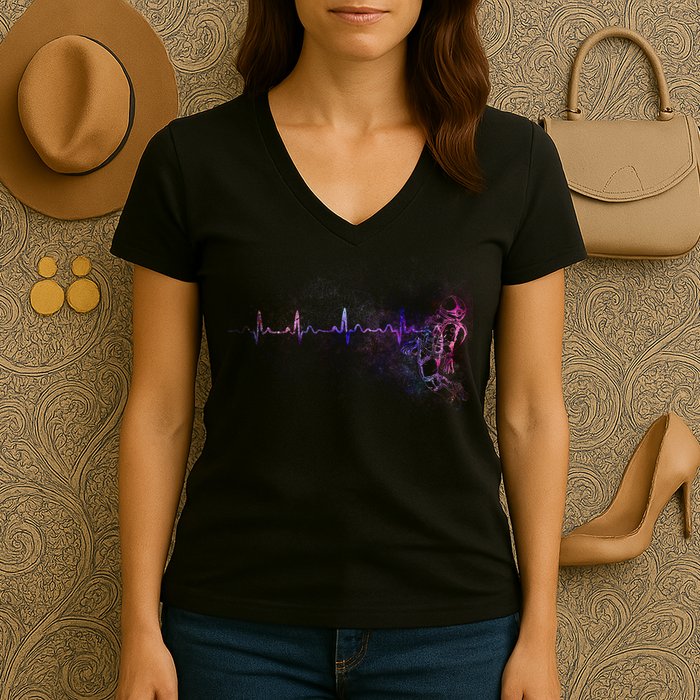 Astronaut Pulse Women's V-Neck T-Shirt
