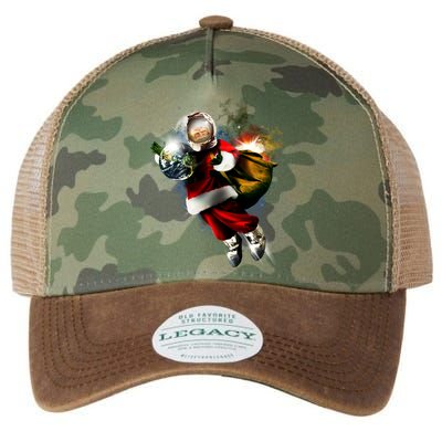 Astronaut Santa Claus In Space Legacy Tie Dye Trucker Hat