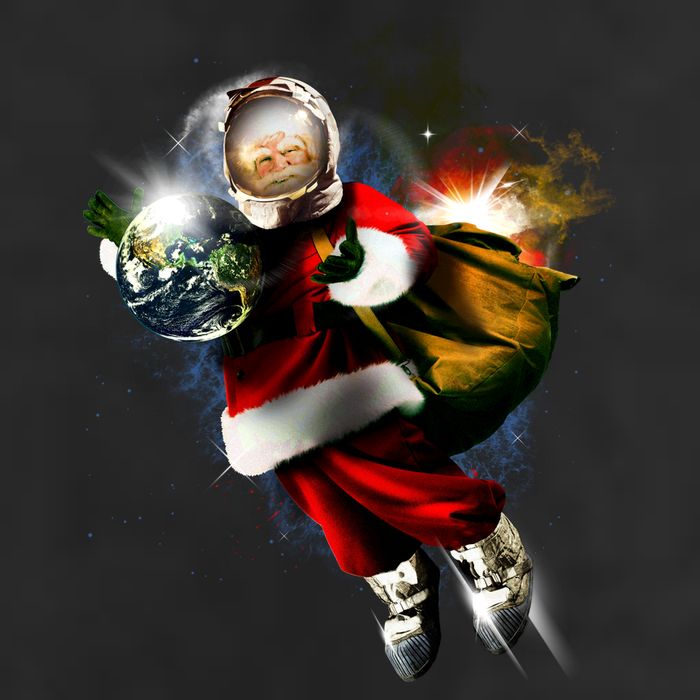Astronaut Santa Claus In Space Cool Comfort Performance Bucket Hat