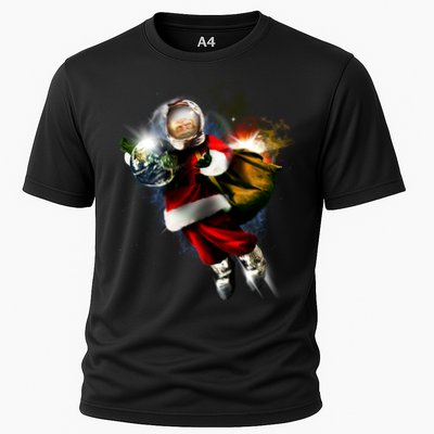 Astronaut Santa Claus In Space Performance Shirt