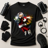 Astronaut Santa Claus In Space Performance Shirt