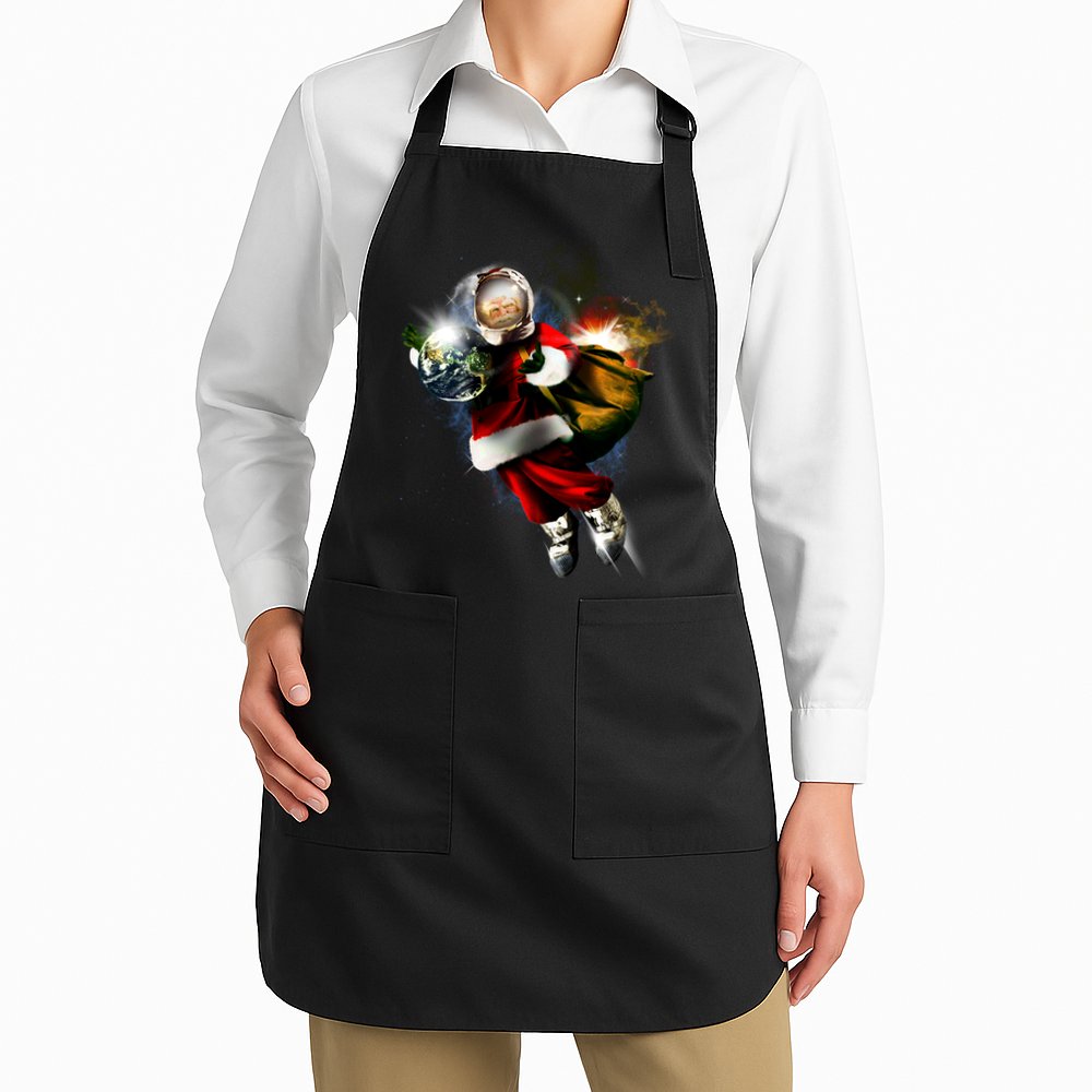 Astronaut Santa Claus In Space Apron