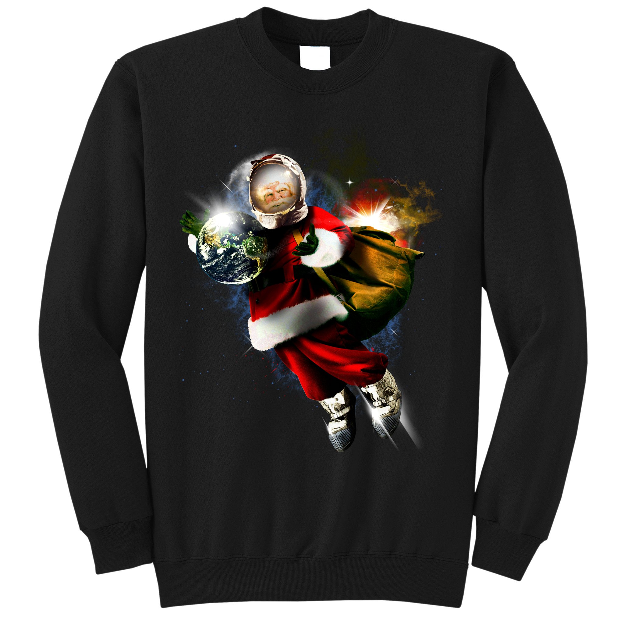 Astronaut Santa Claus In Space Sweatshirt