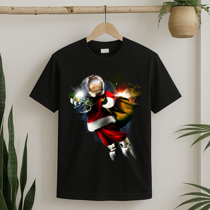 Astronaut Santa Claus In Space T-Shirt