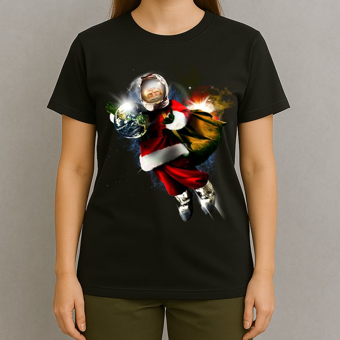 Astronaut Santa Claus In Space T-Shirt