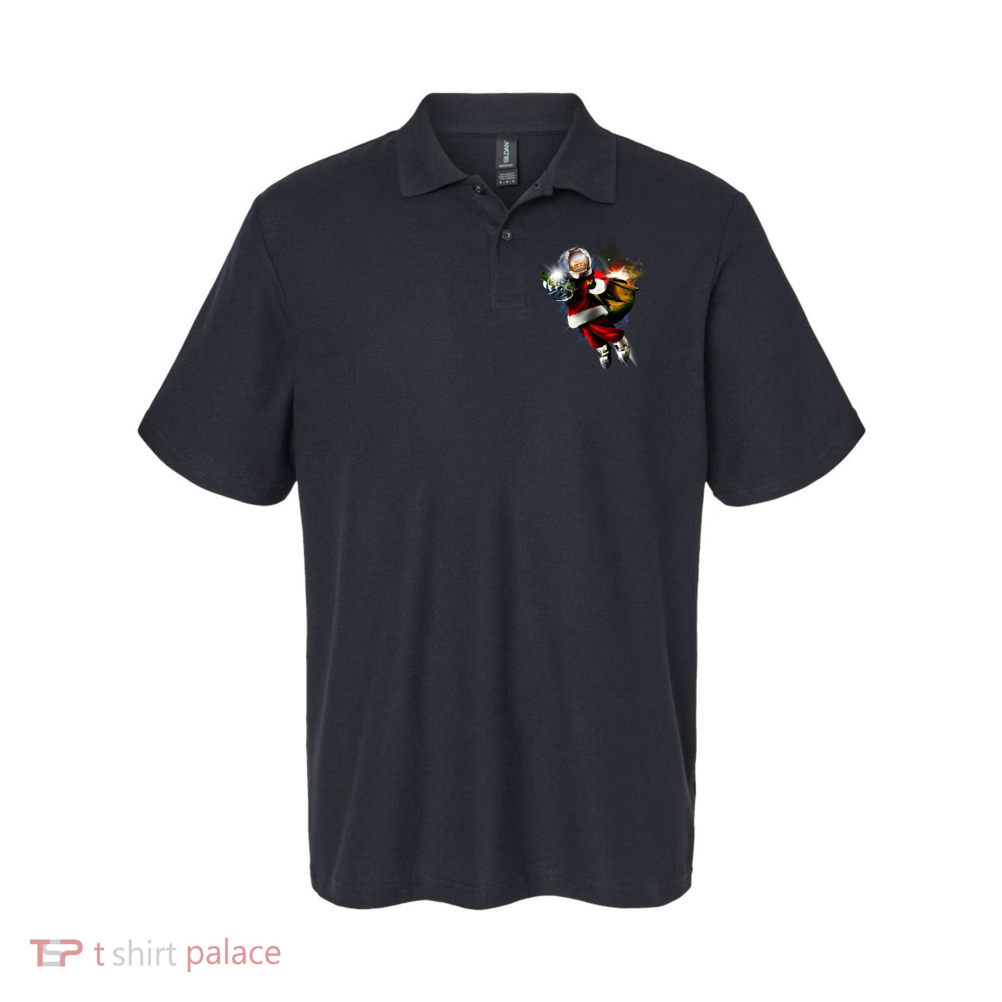 Astronaut Santa Claus In Space Polo