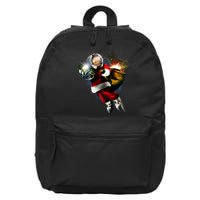 Astronaut Santa Claus In Space 16 in Basic Backpack