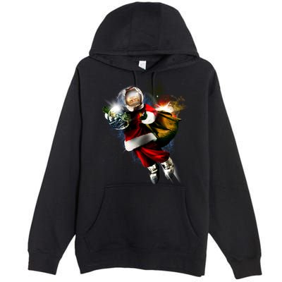 Astronaut Santa Claus In Space Premium Pullover Hoodie