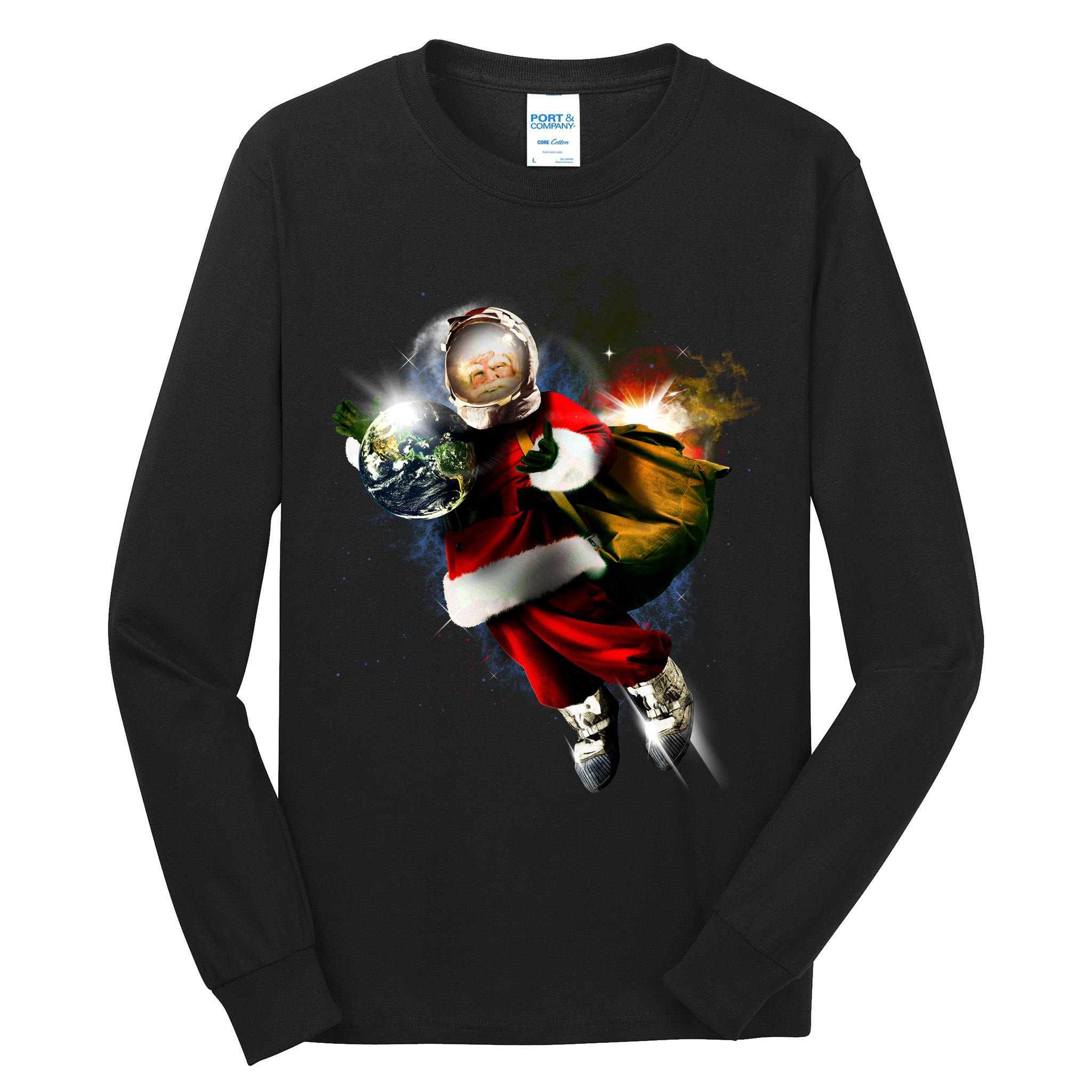 Astronaut Santa Claus In Space Tall Long Sleeve T-Shirt